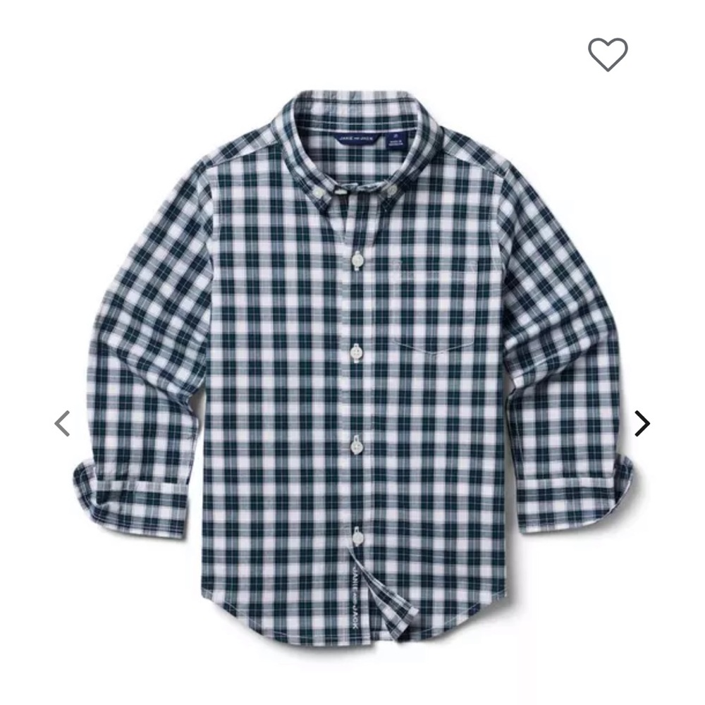 Janie and Jack Tartan Plaid Poplin Shirt